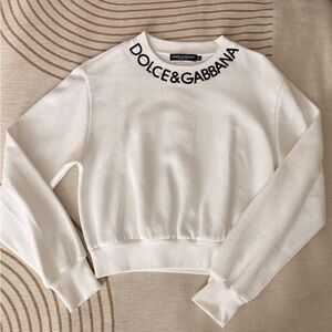 Dolce & Gabbana Cream Crew Neck Sweater